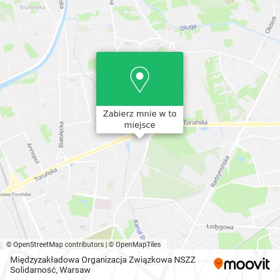 Mapa Międzyzakładowa Organizacja Związkowa NSZZ Solidarność