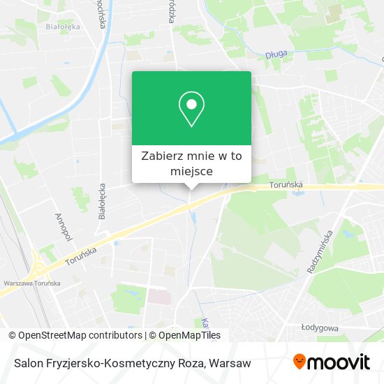 Mapa Salon Fryzjersko-Kosmetyczny Roza