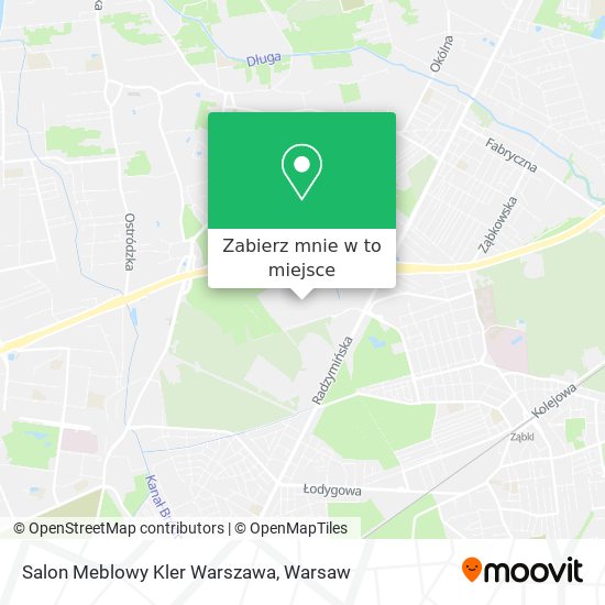 Mapa Salon Meblowy Kler Warszawa