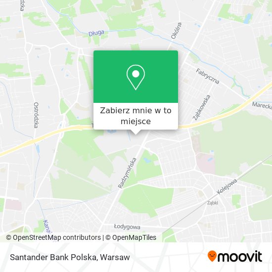 Mapa Santander Bank Polska