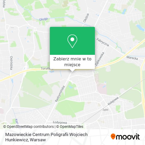 Mapa Mazowieckie Centrum Poligrafii Wojciech Hunkiewicz