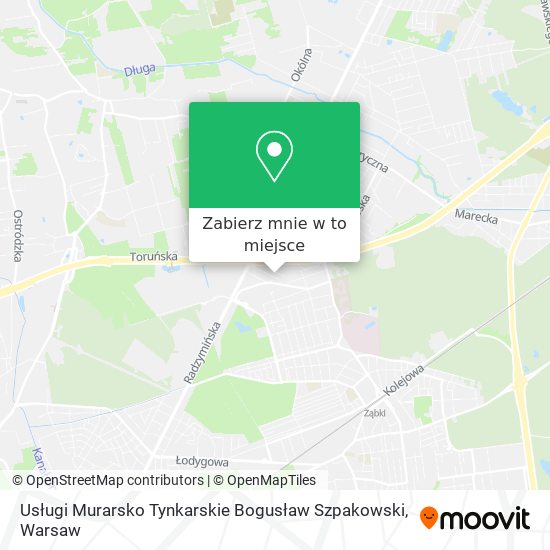 Mapa Usługi Murarsko Tynkarskie Bogusław Szpakowski