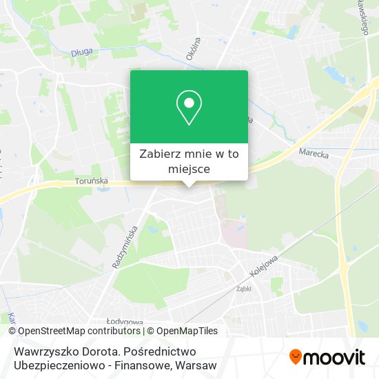 Mapa Wawrzyszko Dorota. Pośrednictwo Ubezpieczeniowo - Finansowe