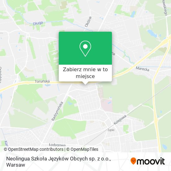 Mapa Neolingua Szkoła Języków Obcych sp. z o.o.