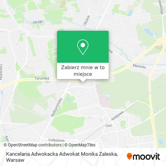 Mapa Kancelaria Adwokacka Adwokat Monika Zaleska