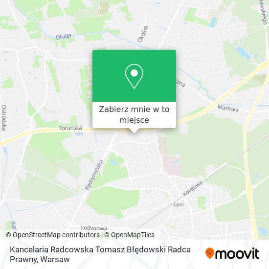 Mapa Kancelaria Radcowska Tomasz Błędowski Radca Prawny