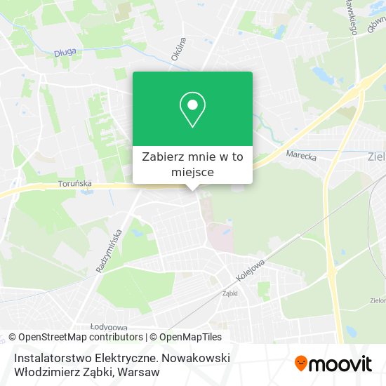 Mapa Instalatorstwo Elektryczne. Nowakowski Włodzimierz Ząbki