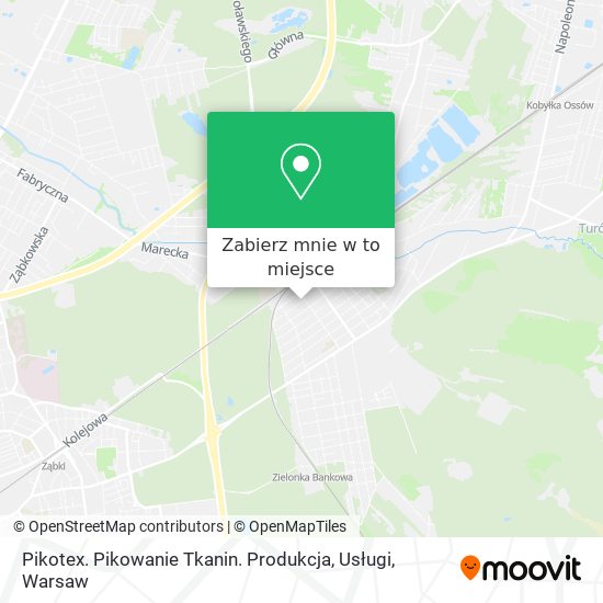 Mapa Pikotex. Pikowanie Tkanin. Produkcja, Usługi