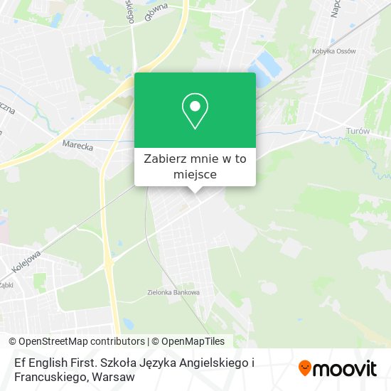 Mapa Ef English First. Szkoła Języka Angielskiego i Francuskiego