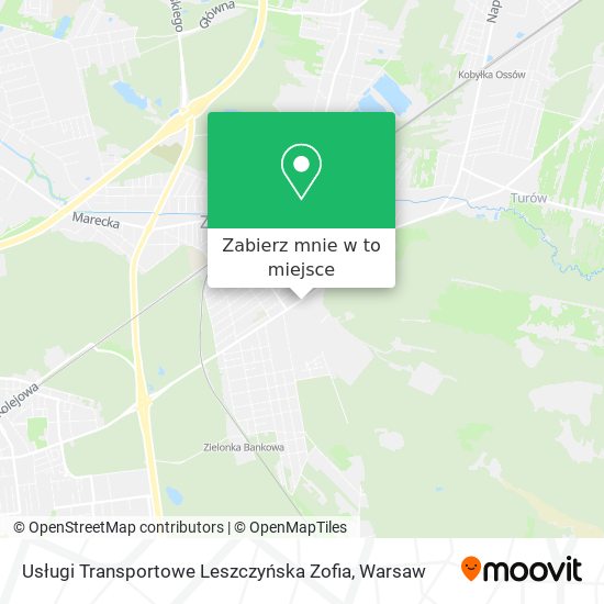 Mapa Usługi Transportowe Leszczyńska Zofia