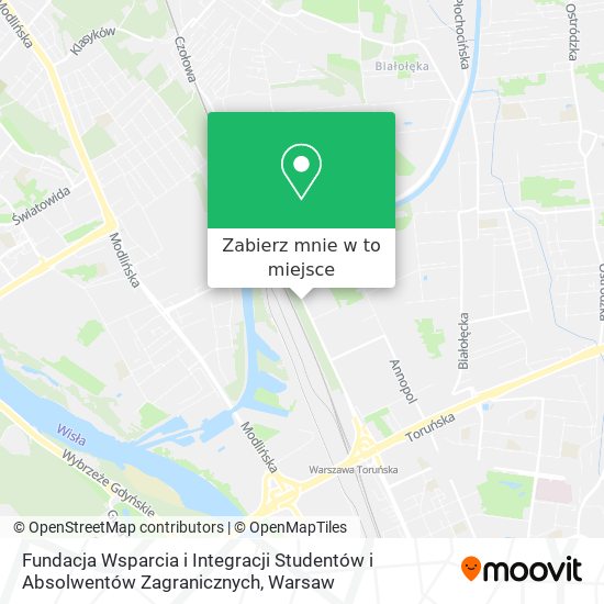 Mapa Fundacja Wsparcia i Integracji Studentów i Absolwentów Zagranicznych