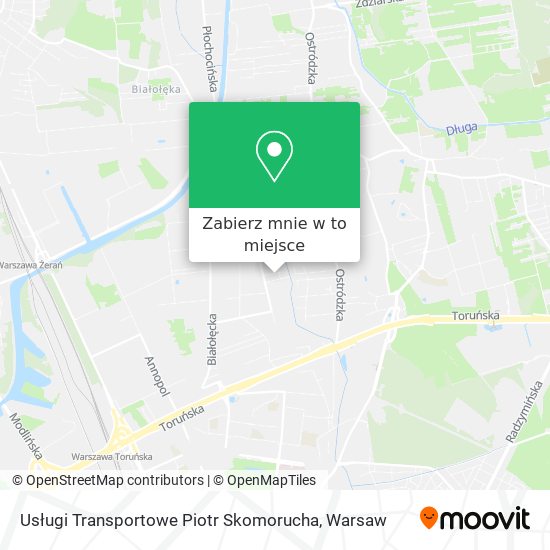 Mapa Usługi Transportowe Piotr Skomorucha