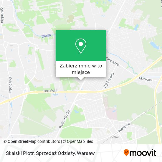 Mapa Skalski Piotr. Sprzedaż Odzieży