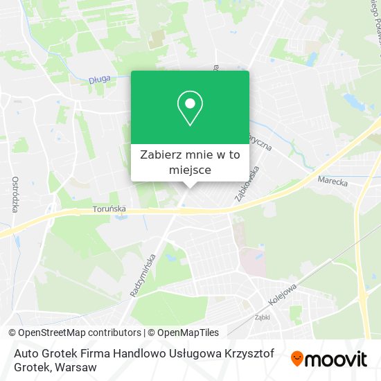 Mapa Auto Grotek Firma Handlowo Usługowa Krzysztof Grotek