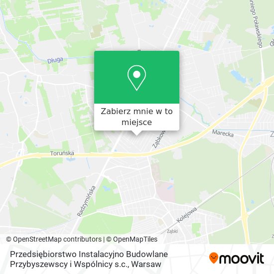 Mapa Przedsiębiorstwo Instalacyjno Budowlane Przybyszewscy i Wspólnicy s.c.