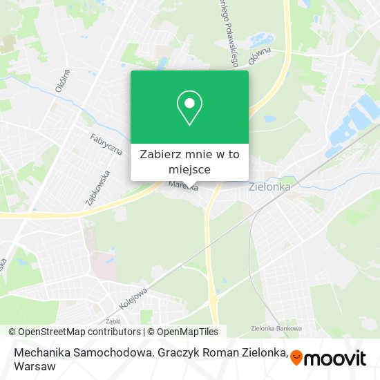 Mapa Mechanika Samochodowa. Graczyk Roman Zielonka