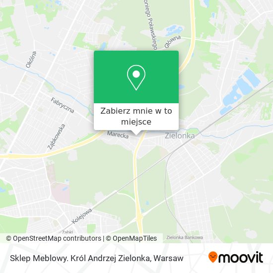 Mapa Sklep Meblowy. Król Andrzej Zielonka