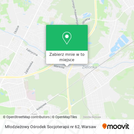 Mapa Młodzieżowy Ośrodek Socjoterapii nr 62