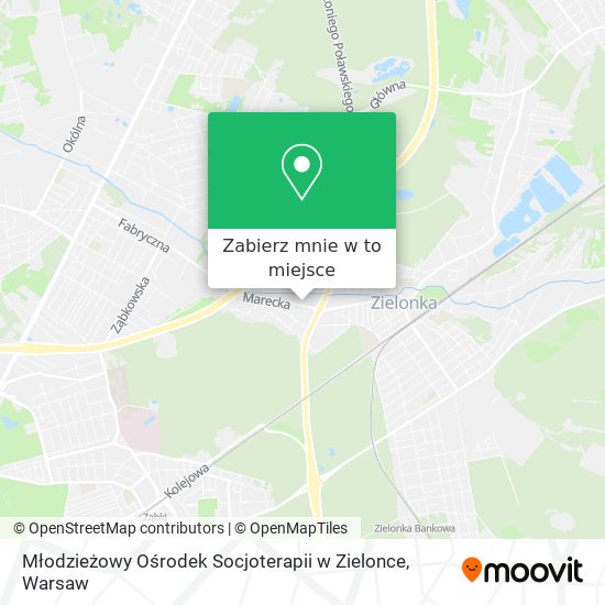 Mapa Młodzieżowy Ośrodek Socjoterapii w Zielonce