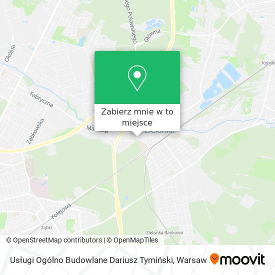 Mapa Usługi Ogólno Budowlane Dariusz Tymiński