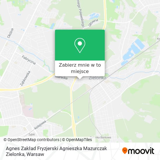 Mapa Agnes Zakład Fryzjerski Agnieszka Mazurczak Zielonka