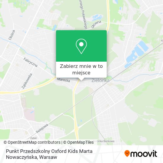 Mapa Punkt Przedszkolny Oxford Kids Marta Nowaczyńska