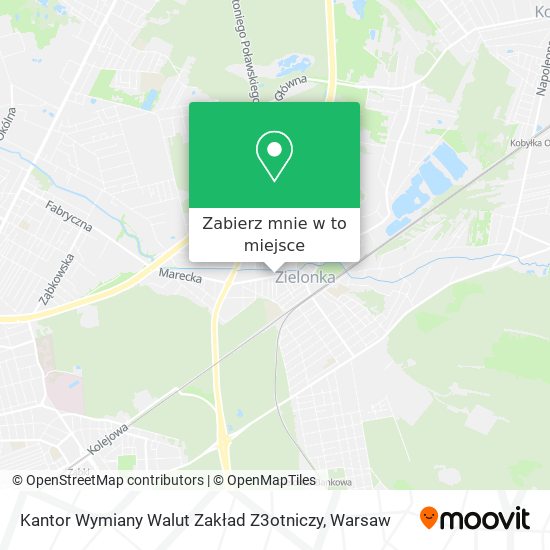 Mapa Kantor Wymiany Walut Zakład Z3otniczy