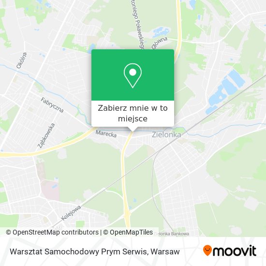 Mapa Warsztat Samochodowy Prym Serwis