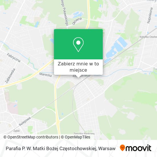 Mapa Parafia P. W. Matki Bożej Częstochowskiej