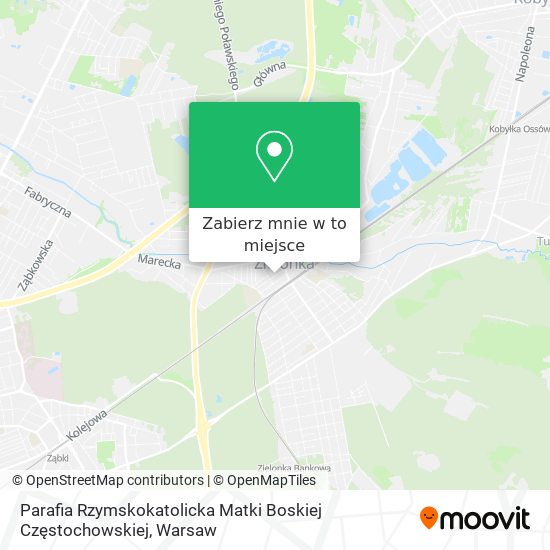 Mapa Parafia Rzymskokatolicka Matki Boskiej Częstochowskiej