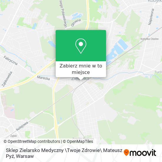 Mapa Sklep Zielarsko Medyczny \Twoje Zdrowie\ Mateusz Pyź