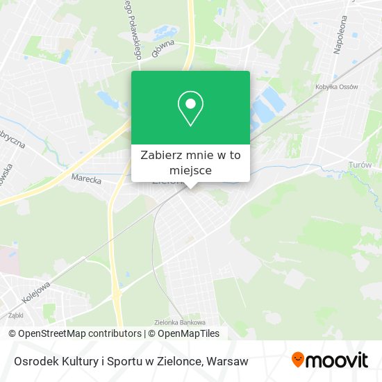 Mapa Osrodek Kultury i Sportu w Zielonce