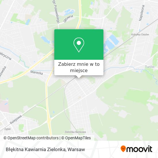 Mapa Błękitna Kawiarnia Zielonka