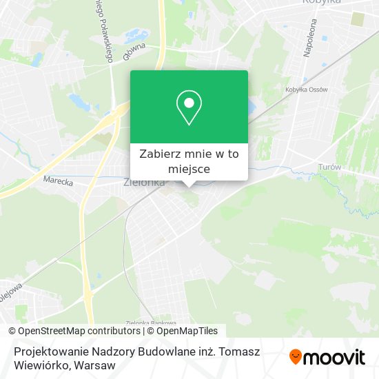 Mapa Projektowanie Nadzory Budowlane inż. Tomasz Wiewiórko