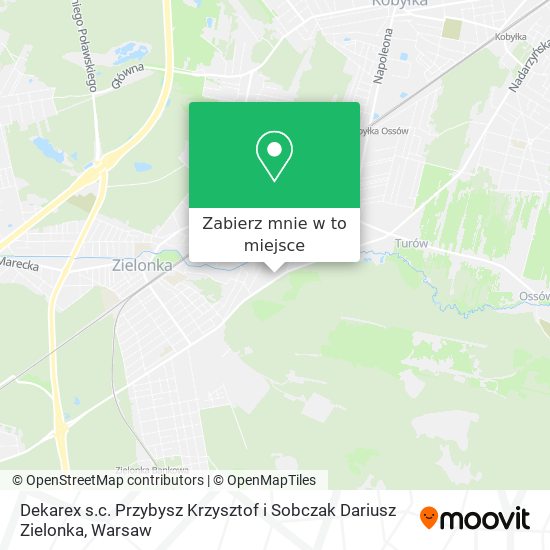 Mapa Dekarex s.c. Przybysz Krzysztof i Sobczak Dariusz Zielonka