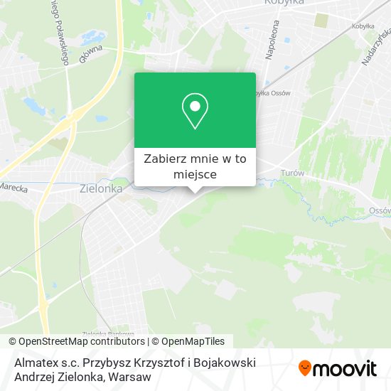 Mapa Almatex s.c. Przybysz Krzysztof i Bojakowski Andrzej Zielonka