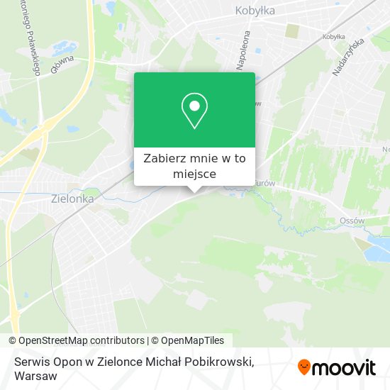 Mapa Serwis Opon w Zielonce Michał Pobikrowski