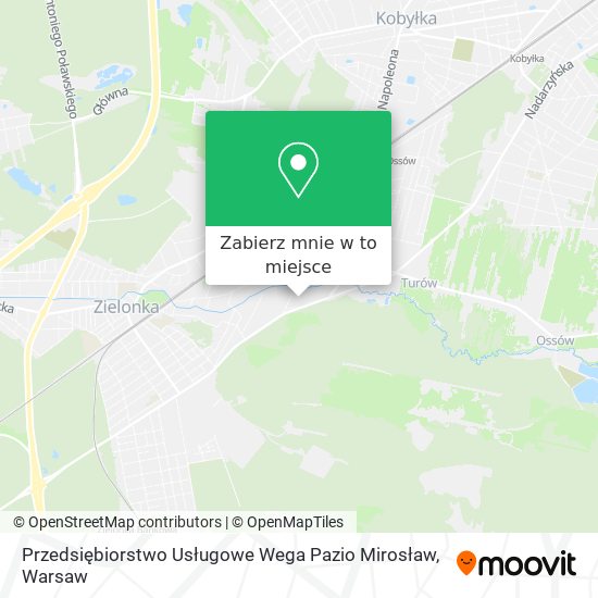 Mapa Przedsiębiorstwo Usługowe Wega Pazio Mirosław