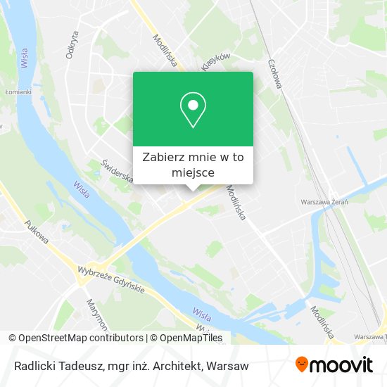 Mapa Radlicki Tadeusz, mgr inż. Architekt