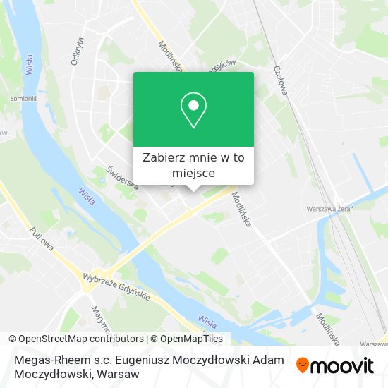 Mapa Megas-Rheem s.c. Eugeniusz Moczydłowski Adam Moczydłowski