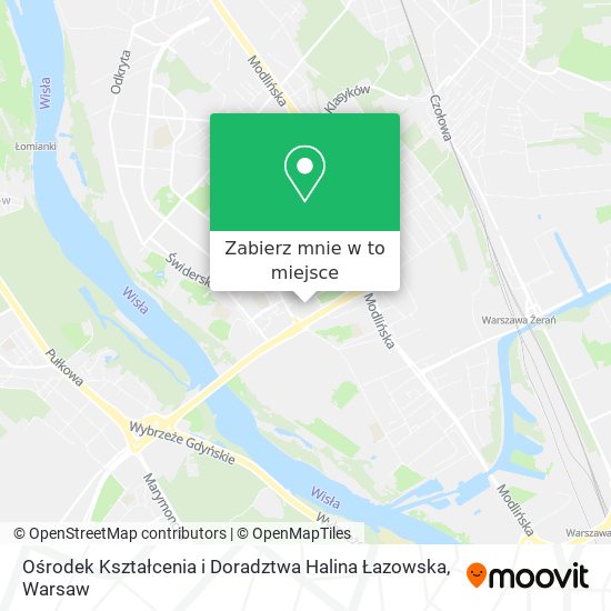 Mapa Ośrodek Kształcenia i Doradztwa Halina Łazowska