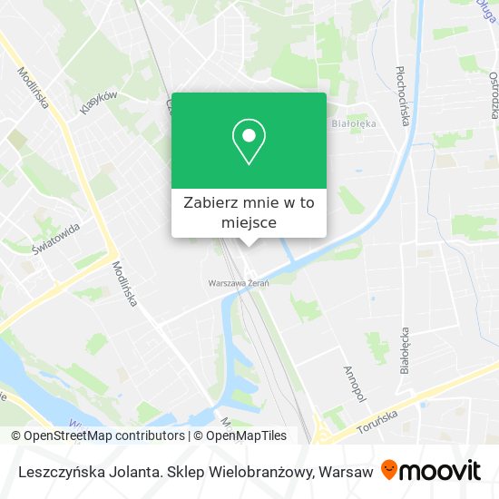 Mapa Leszczyńska Jolanta. Sklep Wielobranżowy