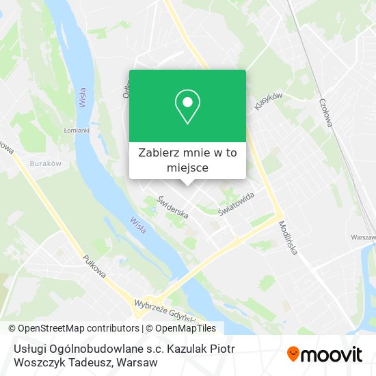 Mapa Usługi Ogólnobudowlane s.c. Kazulak Piotr Woszczyk Tadeusz