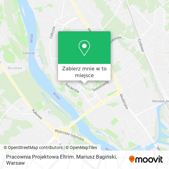 Mapa Pracownia Projektowa Eltrim. Mariusz Bagiński