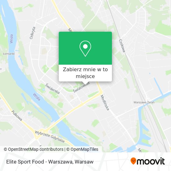 Mapa Elite Sport Food - Warszawa