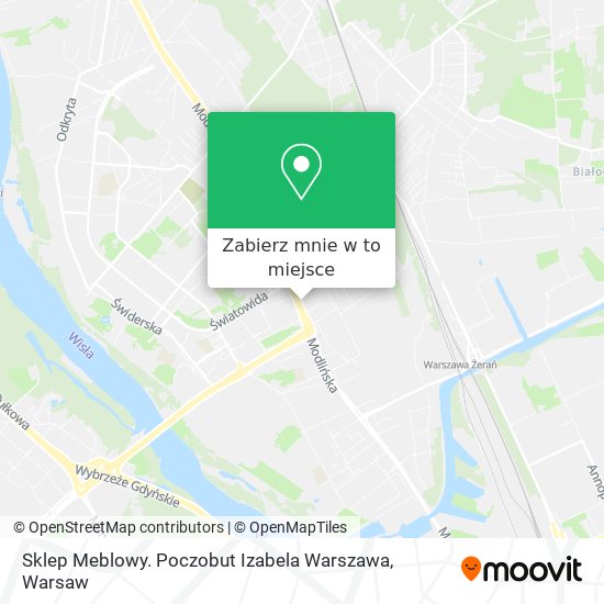 Mapa Sklep Meblowy. Poczobut Izabela Warszawa