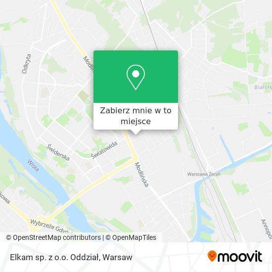 Mapa Elkam sp. z o.o. Oddział