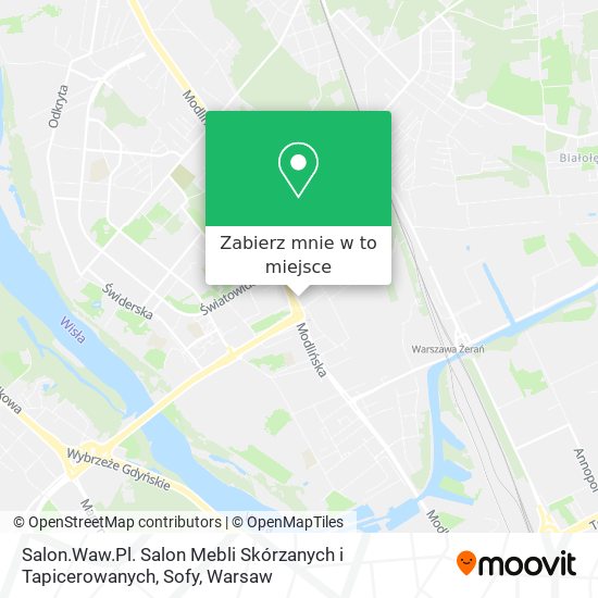 Mapa Salon.Waw.Pl. Salon Mebli Skórzanych i Tapicerowanych, Sofy