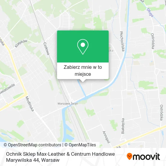 Mapa Ochnik Sklep Max-Leather & Centrum Handlowe Marywilska 44