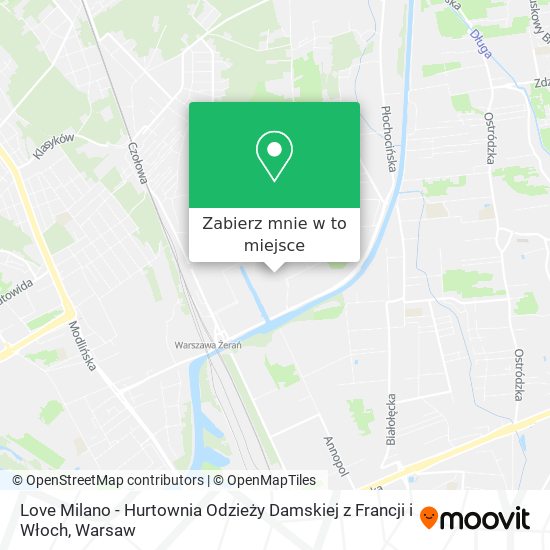 Mapa Love Milano - Hurtownia Odzieży Damskiej z Francji i Włoch